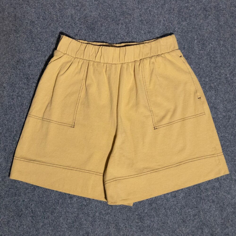 Free People FP Beach Strada Relaxed Shorts Women's Small Pull On Yellow Resort